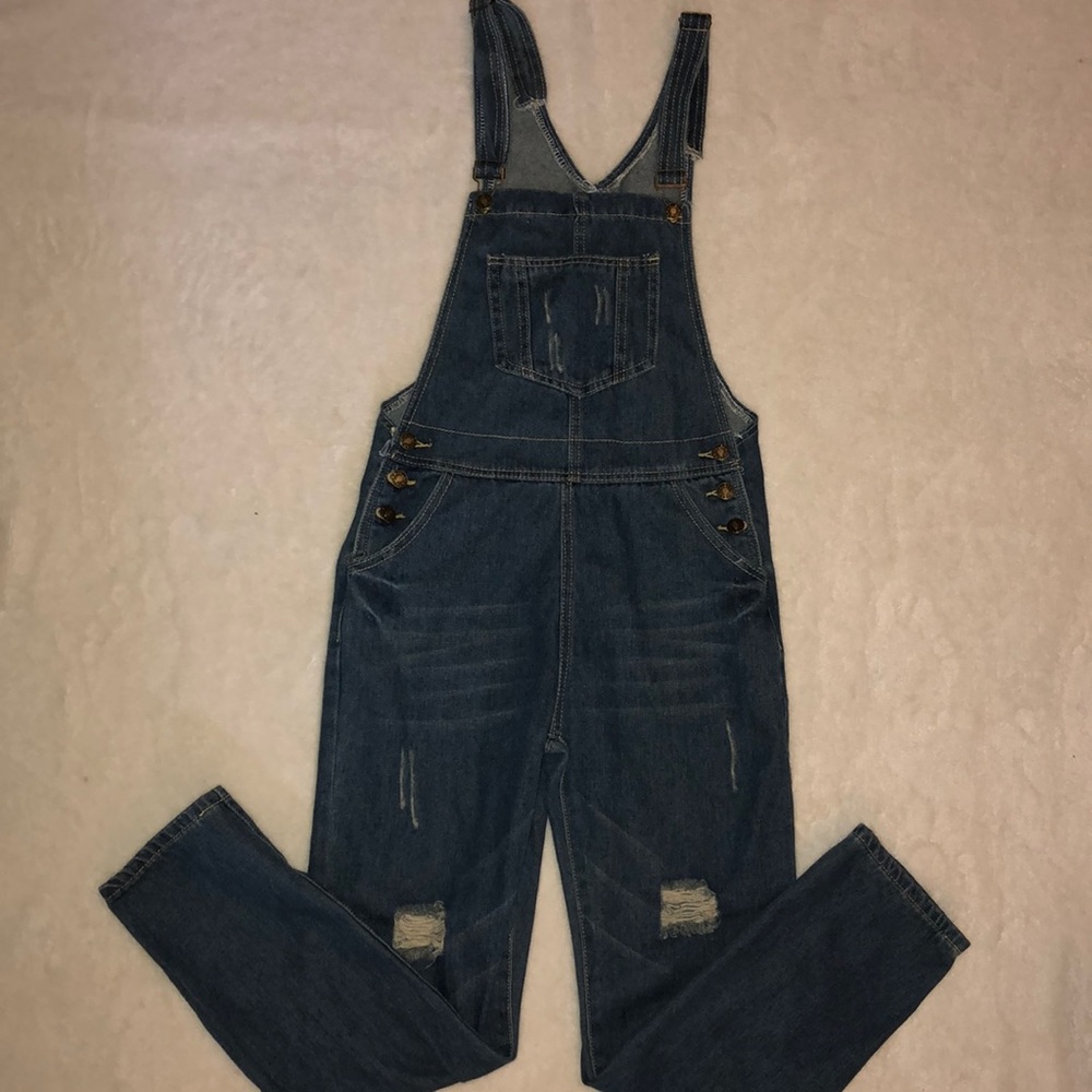 Distressed Bib Overalls